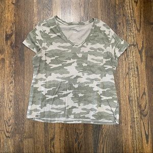 Camo V-neck